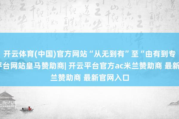 开云体育(中国)官方网站“从无到有”至“由有到专”-开云平台