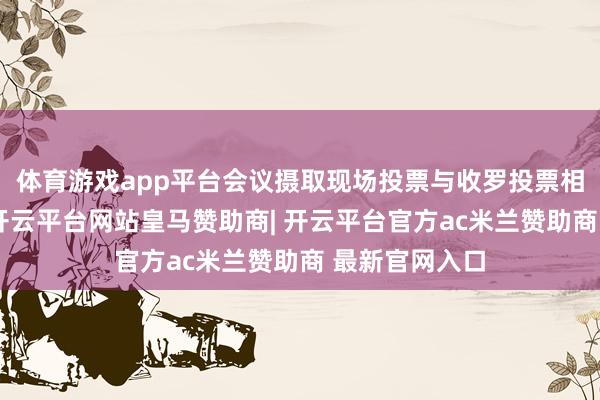 体育游戏app平台会议摄取现场投票与收罗投票相纠合的形势-开
