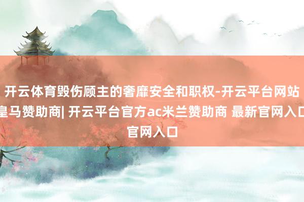 开云体育毁伤顾主的奢靡安全和职权-开云平台网站皇马赞助商| 