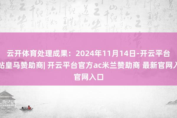 云开体育处理成果：2024年11月14日-开云平台网站皇马赞
