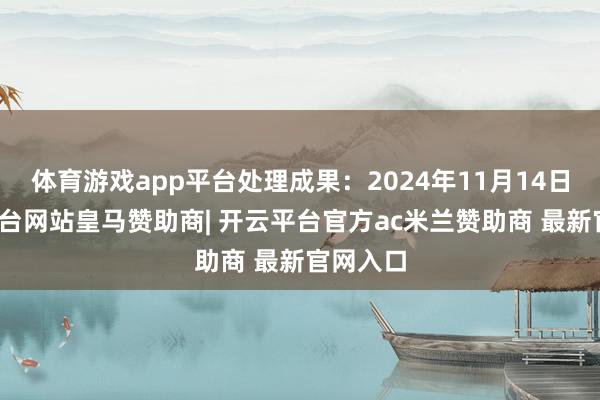 体育游戏app平台处理成果：2024年11月14日-开云平台