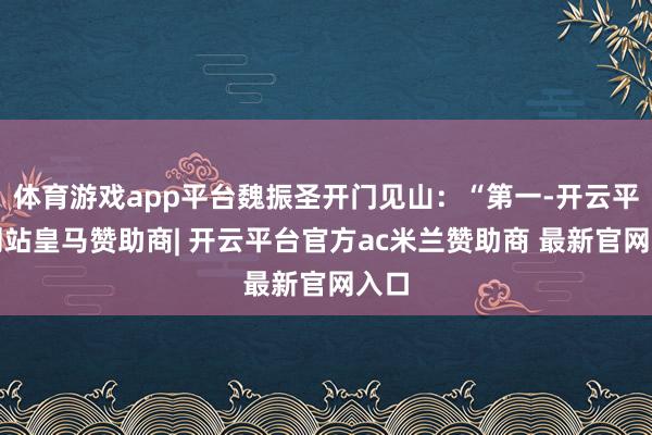 体育游戏app平台魏振圣开门见山：“第一-开云平台网站皇马赞