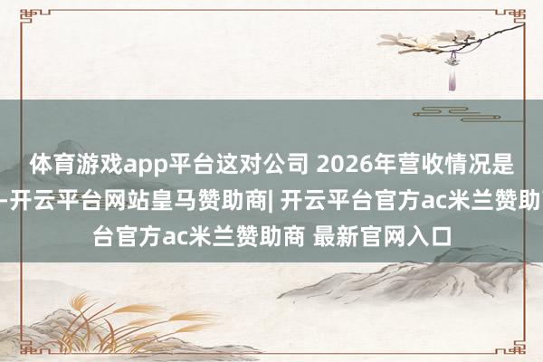 体育游戏app平台这对公司 2026年营收情况是否产生不利影