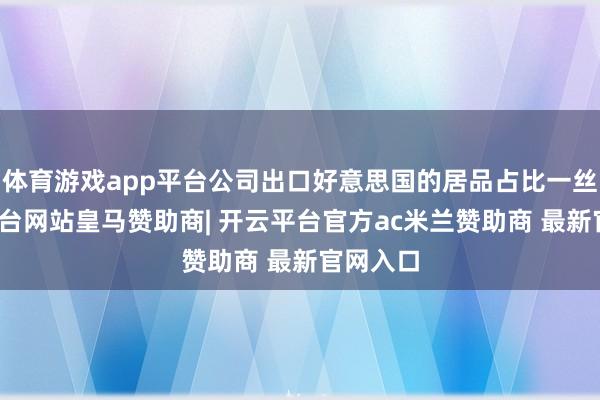 体育游戏app平台公司出口好意思国的居品占比一丝-开云平台网