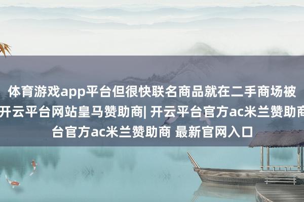 体育游戏app平台但很快联名商品就在二手商场被翻倍溢价转售-开云平台网站皇马赞助商| 开云平台官方ac米兰赞助商 最新官网入口